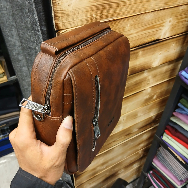کیف دوشی اسپرت مردانه چرم مصنوعی طرح زارا