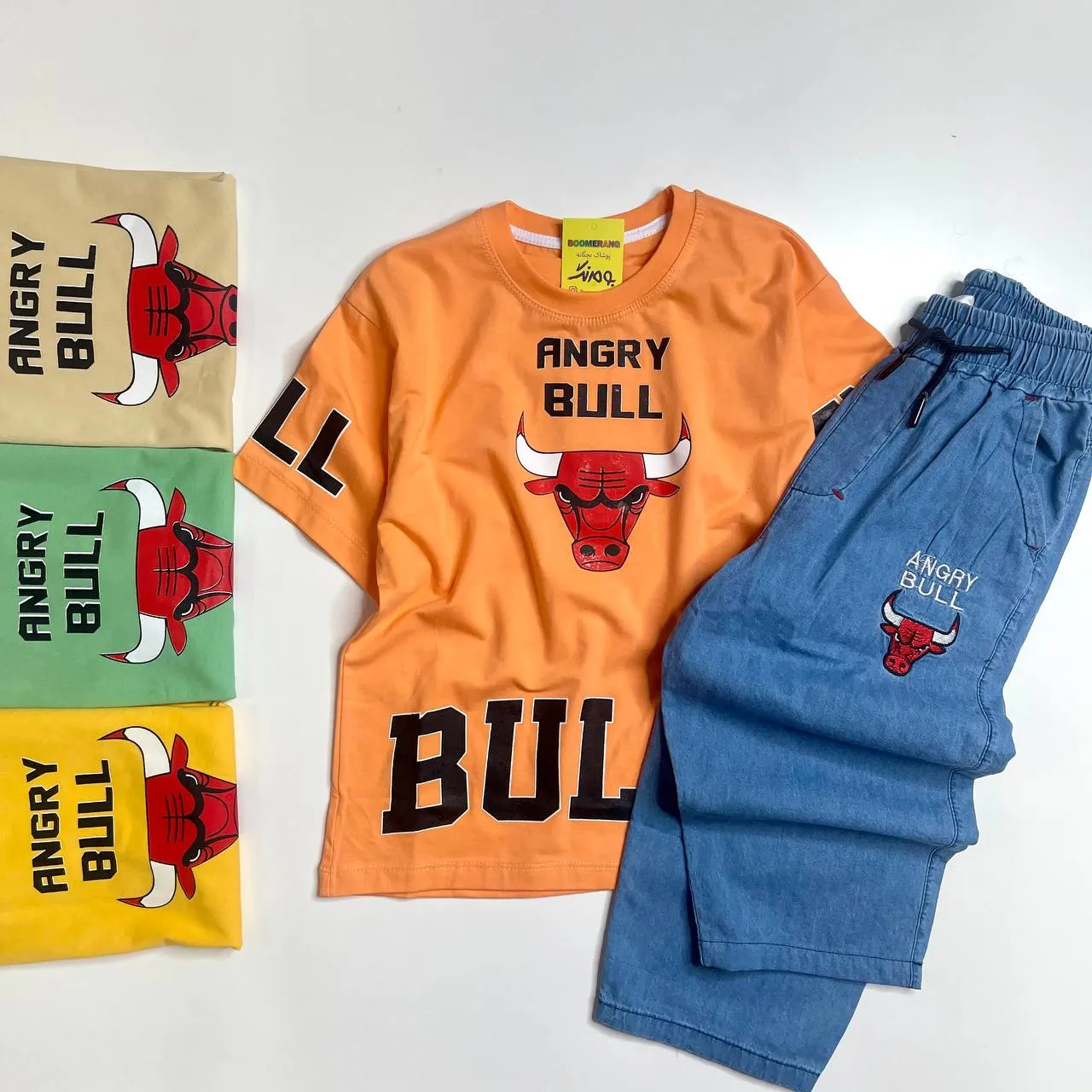 ست تیشرت و شلوارک پسرانه طرح شیکاگو