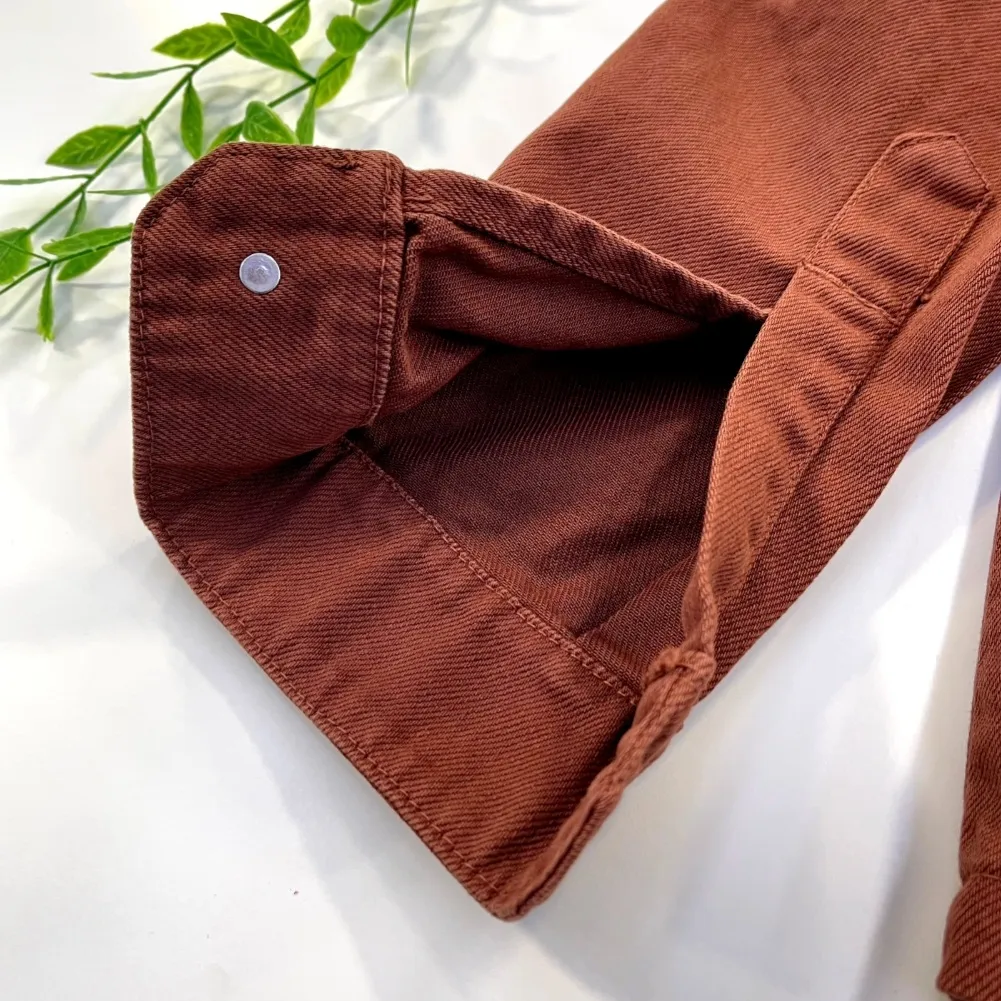 کت جین اسپرت دخترانه و پسرانه رنگ عنابی مدل TTS250