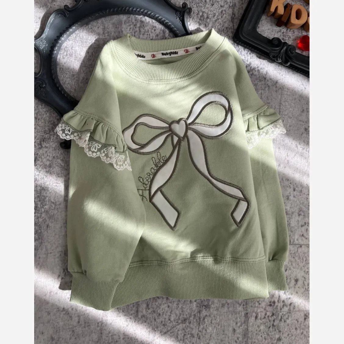 بلوز دورس پاپیونی دخترانه جنس پنبه ای مناسب 1 تا 8 سال