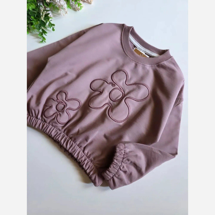 ست کراپ و شلوار بگ دخترانه دورس دونخ مناسب 3 تا 9 سال