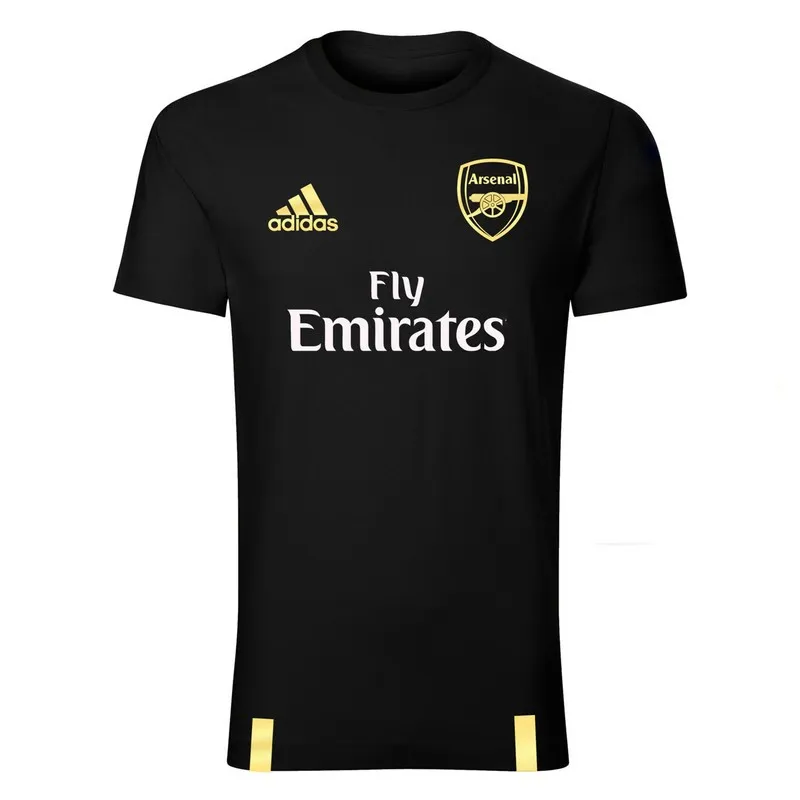 تیشرت آستین کوتاه یقه گرد مردانه طرح آرسنال مدل A3646 سفید و مشکی