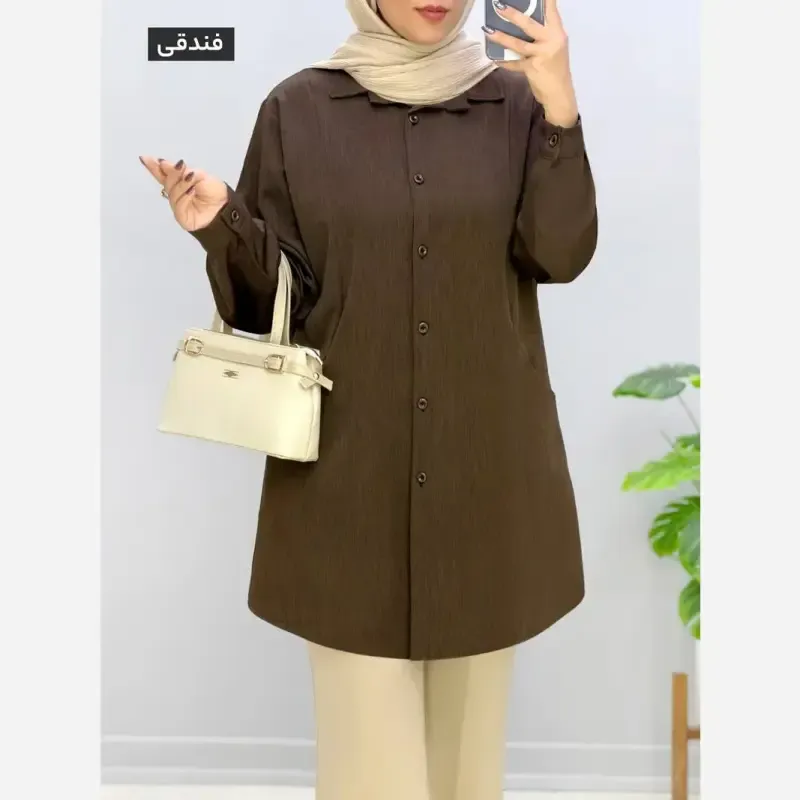 مانتو دوجیب کرپ کارتیر فری سایز 44 تا 52 قد 90
