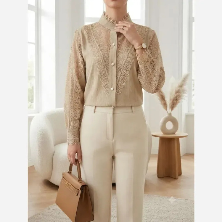 شومیز زنانه مدل آی تک جنس پارچه توکی سایز 36 تا 56