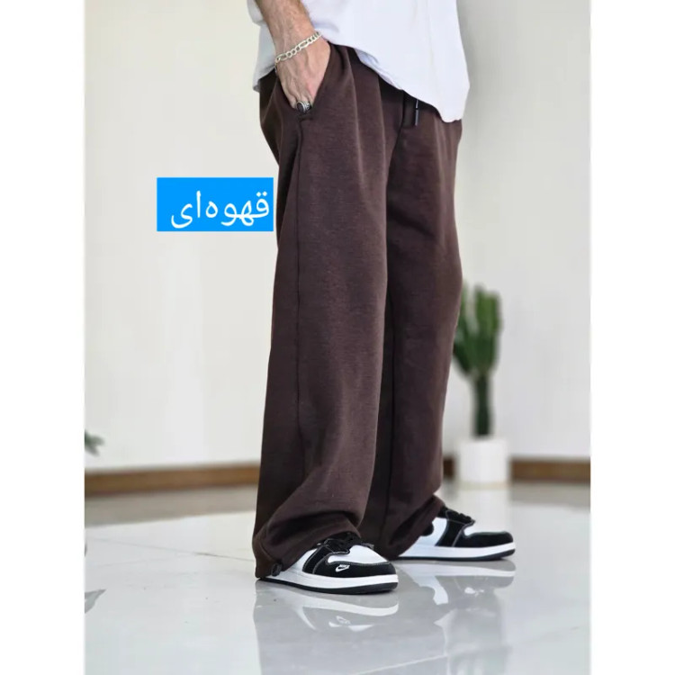 شلوار اسلش جاگر بگ دمپا گت دار دورس اسپان مناسب آقا و خانم سایز XXL و XXXL رنگ سفید و مشکی